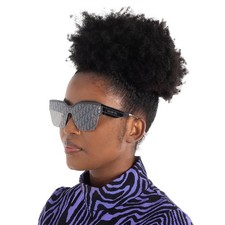Dior DIORCLUB M4U Smoke Mirror Logo Shield Ladies Sunglasses CD40090U 01C 00