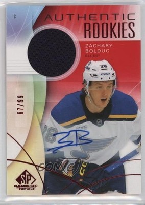 2024 SP Game Used Edition Red Jersey /99 Zachary Bolduc #255 Rookie Auto RC 1u23