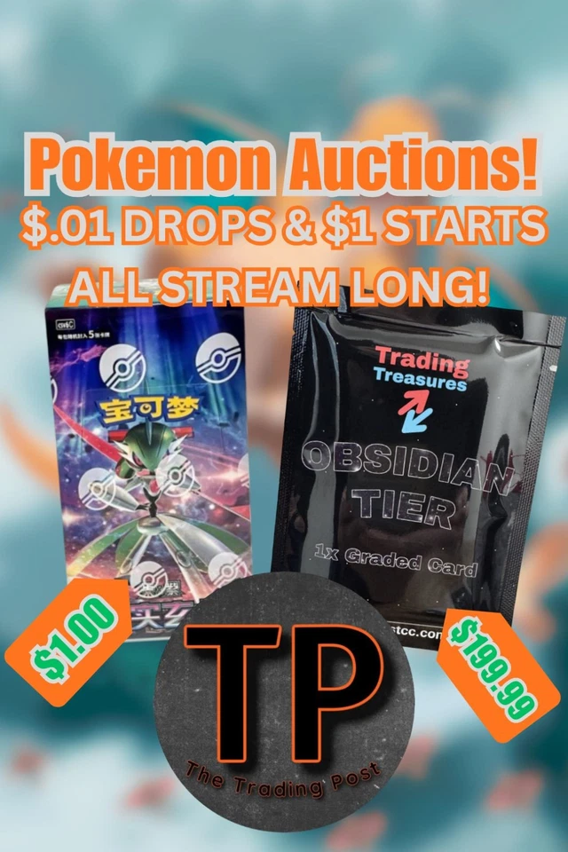 $1 Start Pokemon Auctions | Packs, Bundles, Boxes w/ Josh, & JC