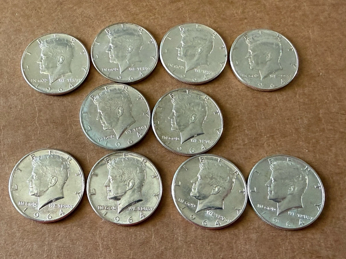 Circulated Silver 1964 Kennedy US Half Dollars (1964-Now) for sale