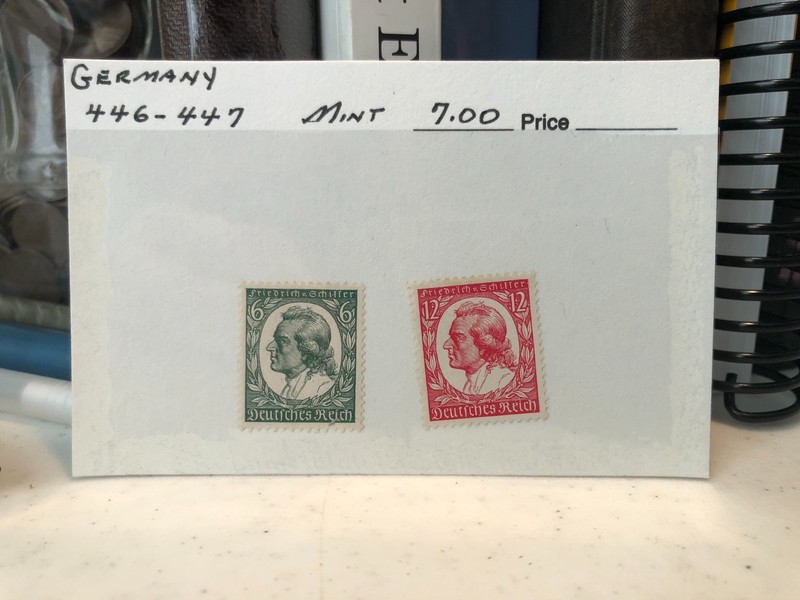 Dealer's Stock GERMANY 446 & 447; Mint Hinged