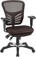 Modway Articulate Ergonomic Mesh Office Chair in Brown, Brown