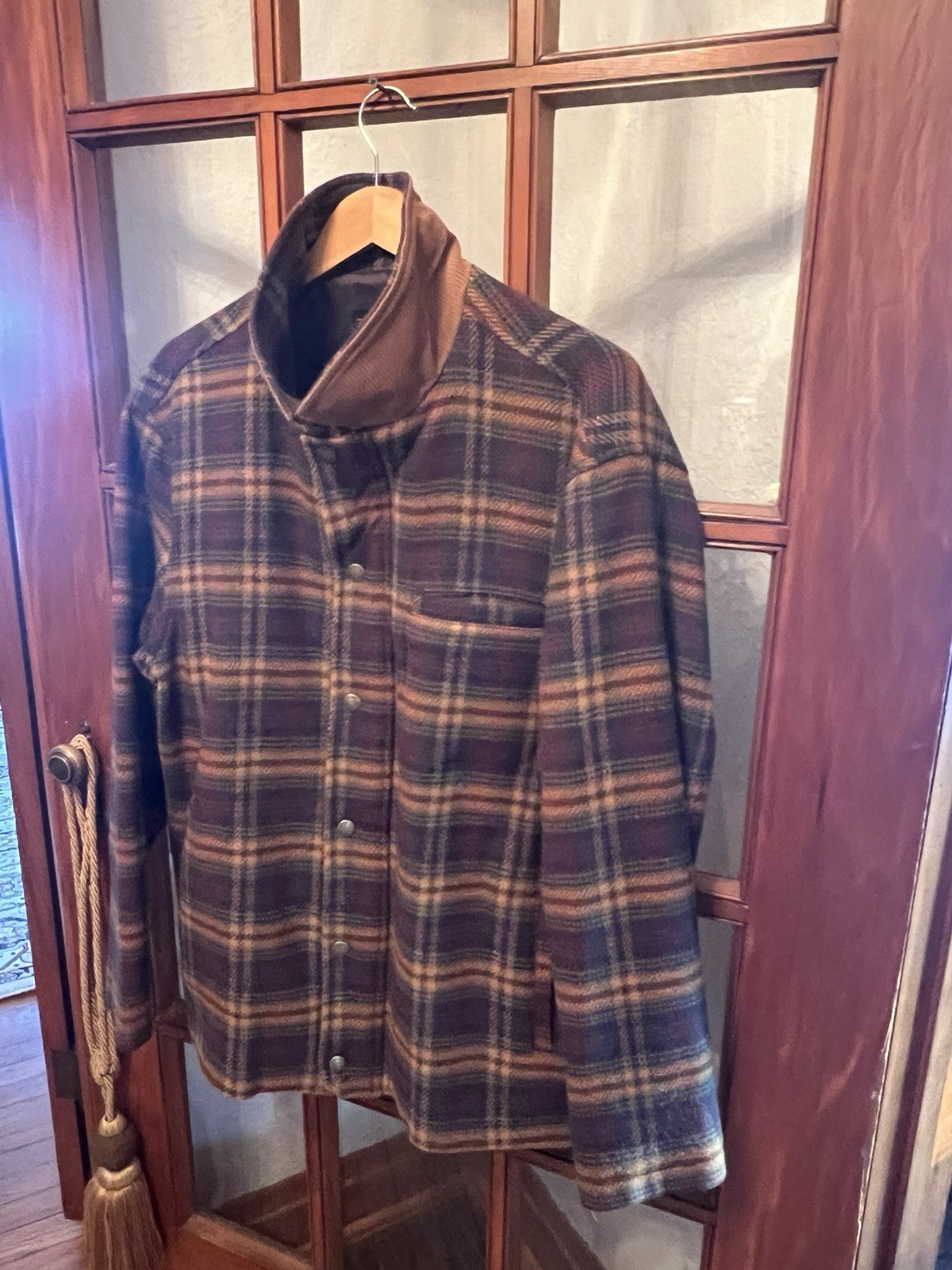 Pendleton Plaid Button Jacket Brown Yellow Red Bl… - image 4
