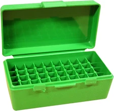MTM Case-Gard  50 round Flip-Top Ammo Box 38/357 Cal (Green)