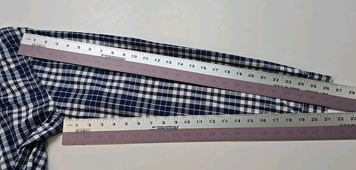 ORVIS Blue & White Plaid Long Sleeve Button Down Shirt Zip Pocket Men's Medium - Picture 8 of 24