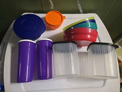 Lot Of 16 Pc Tupperware. Bowls, Cups, Food Storage. Rare!
