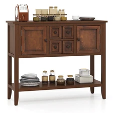 Buffet Sideboard Cabinet Entryway Console Table with 2 Doors and 2 Drawers