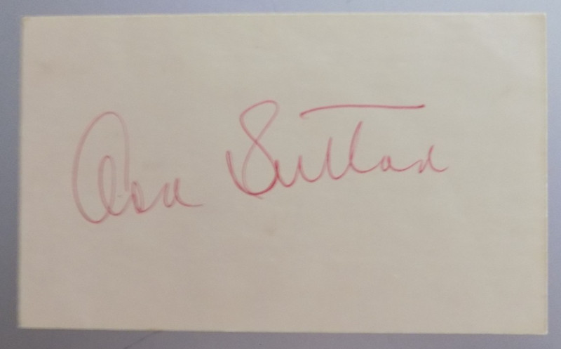 Don Sutton Hand-Signed Index Card