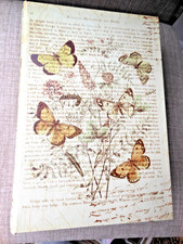 Large Storage Keepsake Box Shaped like a Vintage Book Retro Butterfly design