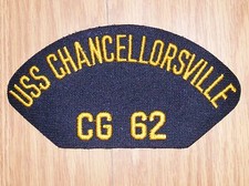 NEW RARE US Navy USS Chancellorsville CG 62 Embroidered Cap Military Patch