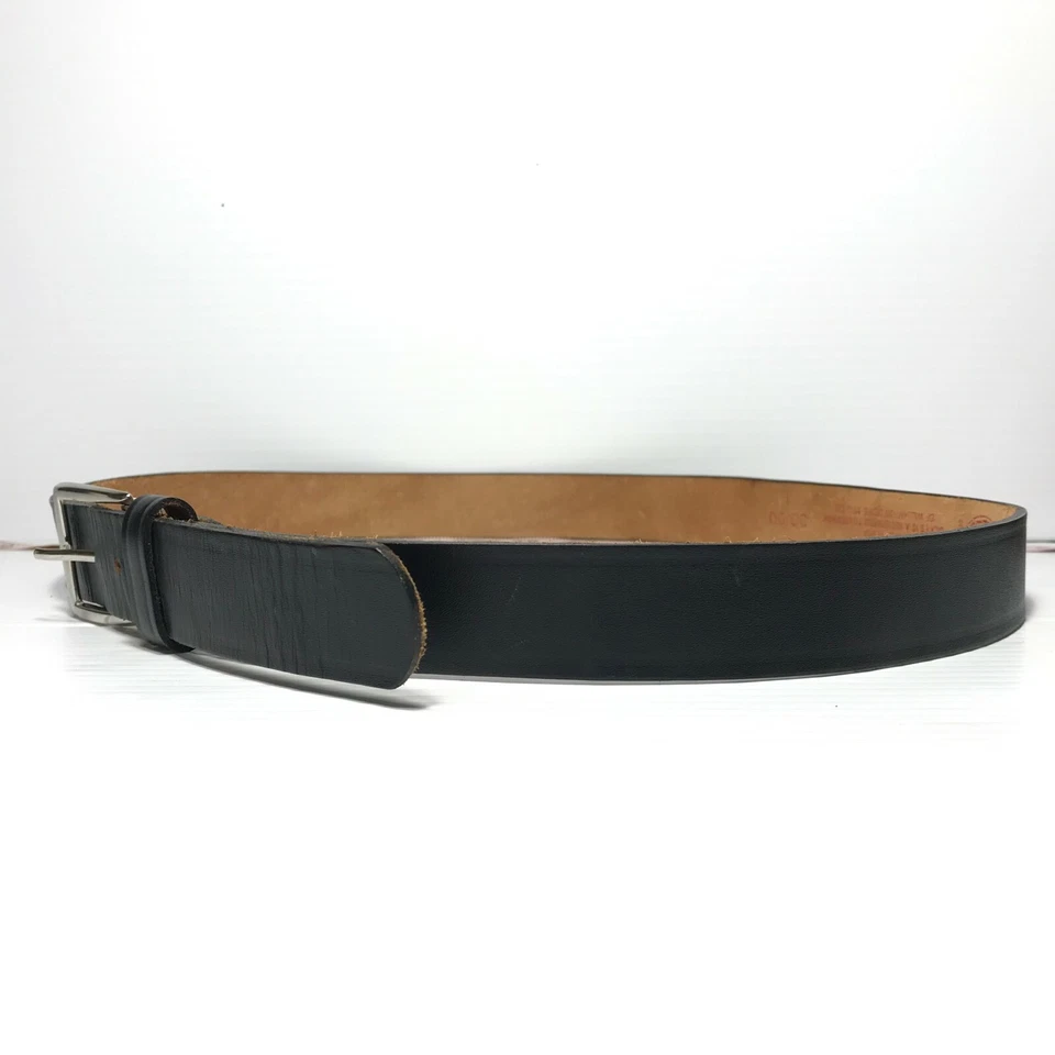 Dickie's Men's Belt 36 Black VTG Leather Casual Jeans Silver Buckle Work US Made - Image 3 of 4