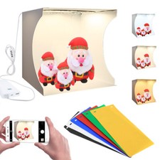 30cm Foldable LED Ring Light Box Lighting Tent 6 Backdrops for Photo Studio