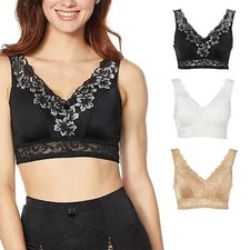 On Sale! Rhonda Shear 3-pack Pin-Up Bra w/ Lace Back 730-630 - Pick Size