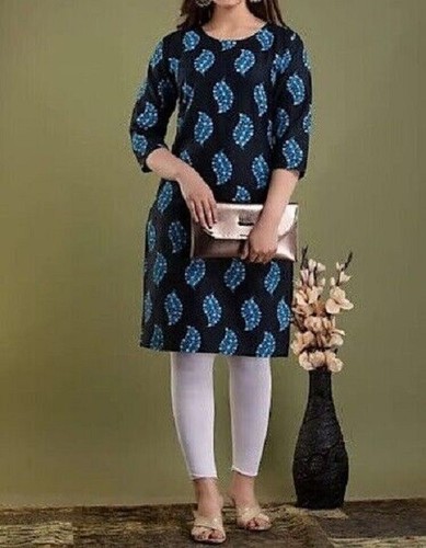 Camicetta 620 1680 colori assortiti stampa cotone Kurti S-M-L-XL-XX taglia Kurti - Foto 17 di 29