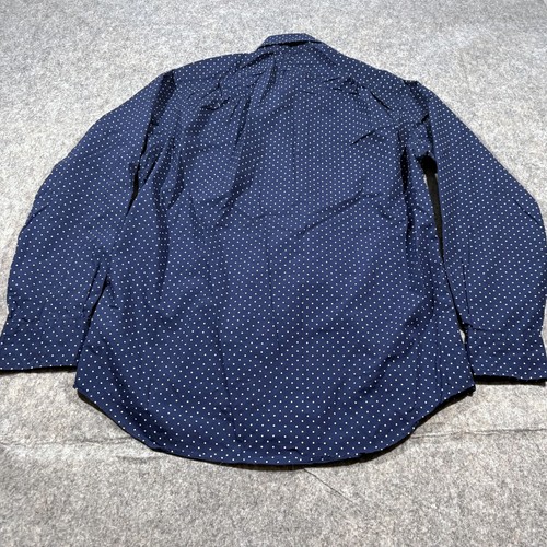 Polo Ralph Lauren Para Hombres Manga Larga Azul Lunares Botón Calce Clásico Camisa Talla S - Imagen 7 de 10