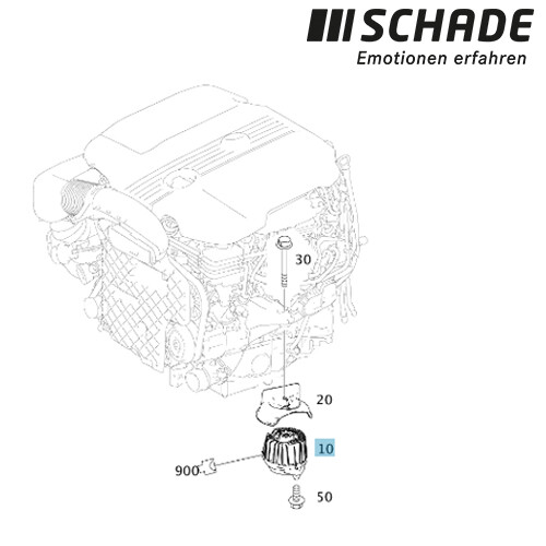 Original Mercedes Motorlager OM646 OM651 Lager vorne links W204 