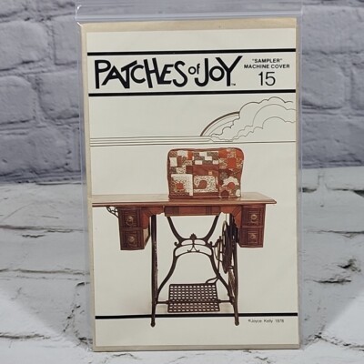 Patchwork Pattern Patches Of Joy Sampler Sewing Machine Cover Vintage 1978