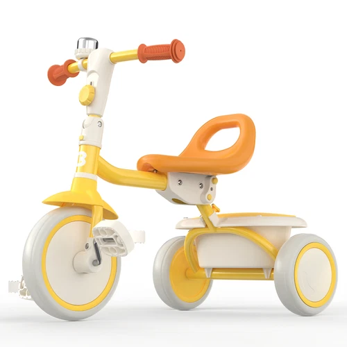 Besrey Toddler Tricycle with Bell,Kids Tricycle for Girls and Boys,Trikes,Yellow