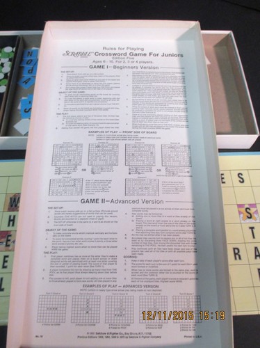 Scrabble For Juniors Edition 5 1982 Selcher & Righter Co. - Complete - Picture 4 of 9