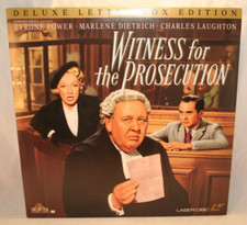 Laserdisc h  Witness for the Prosecution  Tyrone Power Marlene Dietrich LTRBX