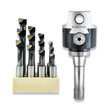 3″ Boring head with R8 taper fro bridgeport + 12pc brazed boring tools 3/4" RDG
