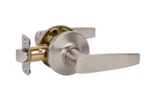 Delaney Milton Passage Lever Handle Set Satin Nickel, Hall Closet Doors No Lock