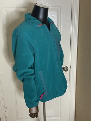 Vintage Patagonia Jacket Adult L Teal Full Zip Fleece Style 25021