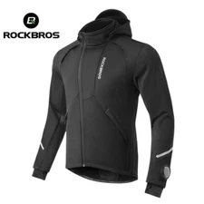 ROCKBROS Bicycle Warm Jacket Winter Wool Long Sleeve Windproof Outdoor Sports
