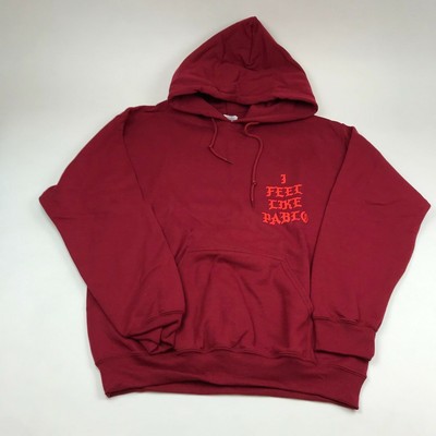 Kanye West Ich Fuhle Mich Wie Pablo Hoodie Weinrot Herren Medium Neu Selten Ebay