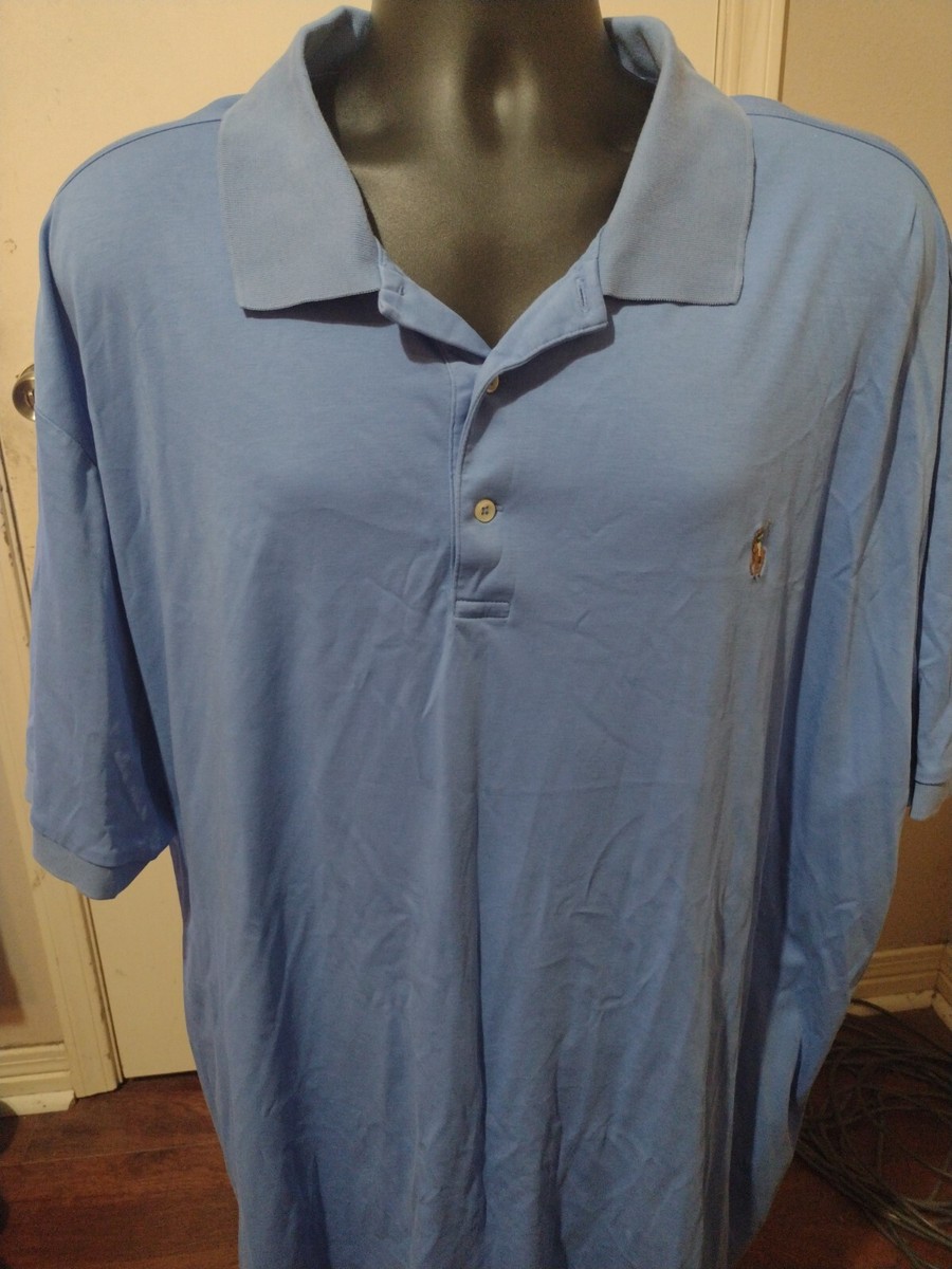 Polo Ralph Lauren short sleeve polo shirt 4XB 4XL Big Men blue