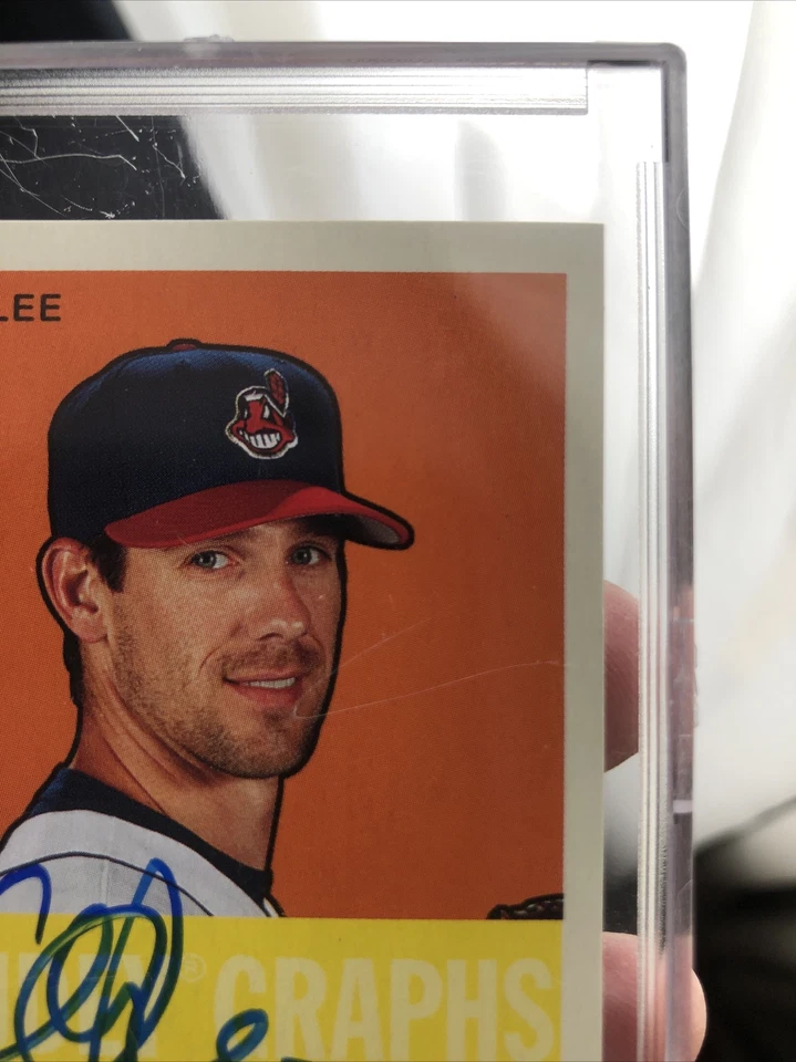 Tarjeta firmada por Upper Deck Goudey Graphs Cliff Lee 2007 certificado Foto 3 de 4