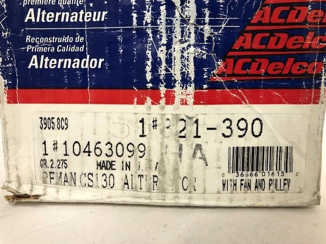 Remanufactured OEM Alternator ACDelco 321-390 GM 10463099 - Image 2 of 4