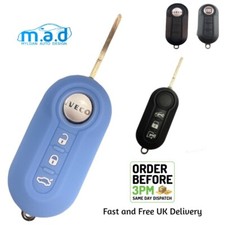 L BLUE Silicone car key cover