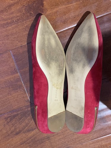 ivanka trump red suede cherry flat Loafers 8.5 M - Picture 10 of 12