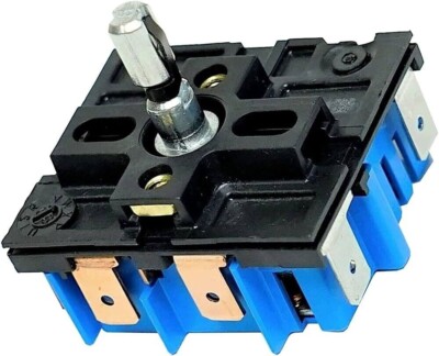 GE Range/Stove Burner Infinite Switch - 6 Terminal Replacement Control Knob For Multiple GE Electric Range Models