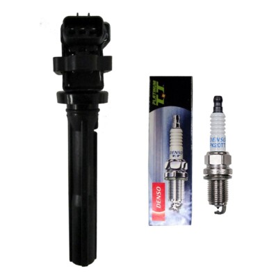 New Ignition Coil (1) + (1) Denso 4504 Spark Plug For 1999-06 Suzuki