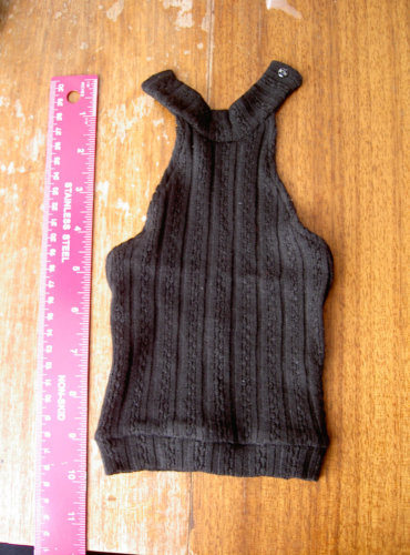 BLACK HALTERNECK KNITTED TOP BJD TO FIT FID IPLEHOUSE MALE 49cm BALL JOINT DOLL