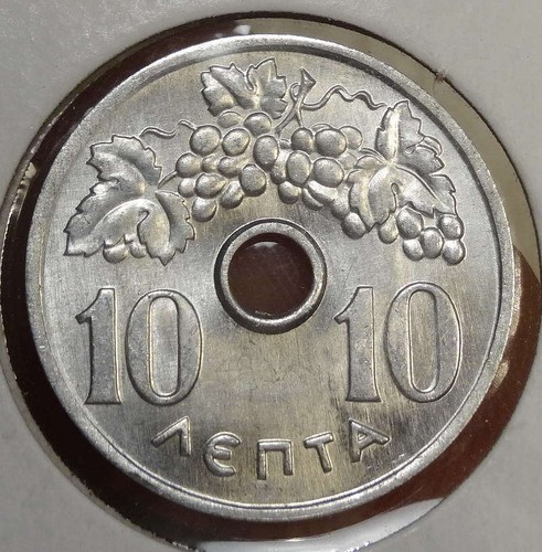 Greece 10 Lepta 1969, KM78, Gem Uncirculated 0609-75