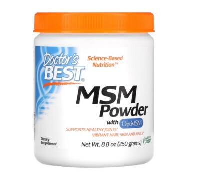Doctor's Best MSM Powder with OptiMSM, MSM-Pulver mit OptiMSM, 250 g