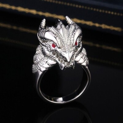 Dragon Head Ring Dragon Ruby Ring Game Of Thrones Dragon Sparkling