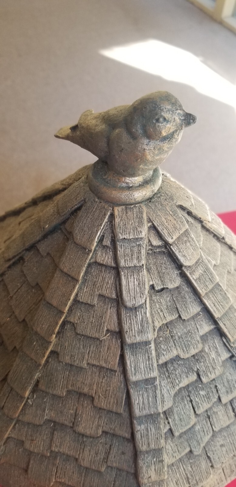 Large Cedar Bird House Two Room Post Mount Never Used Birdhouse eBay