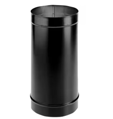 DuraVent 6DBK-48 6'' Dia x 48'' Single-Wall Black Stove Pipe   Chimney Vent