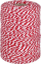 Red and White Twine, 656 Feet 2Mm Cotton Bakers Twine String for Gift Wrapping,