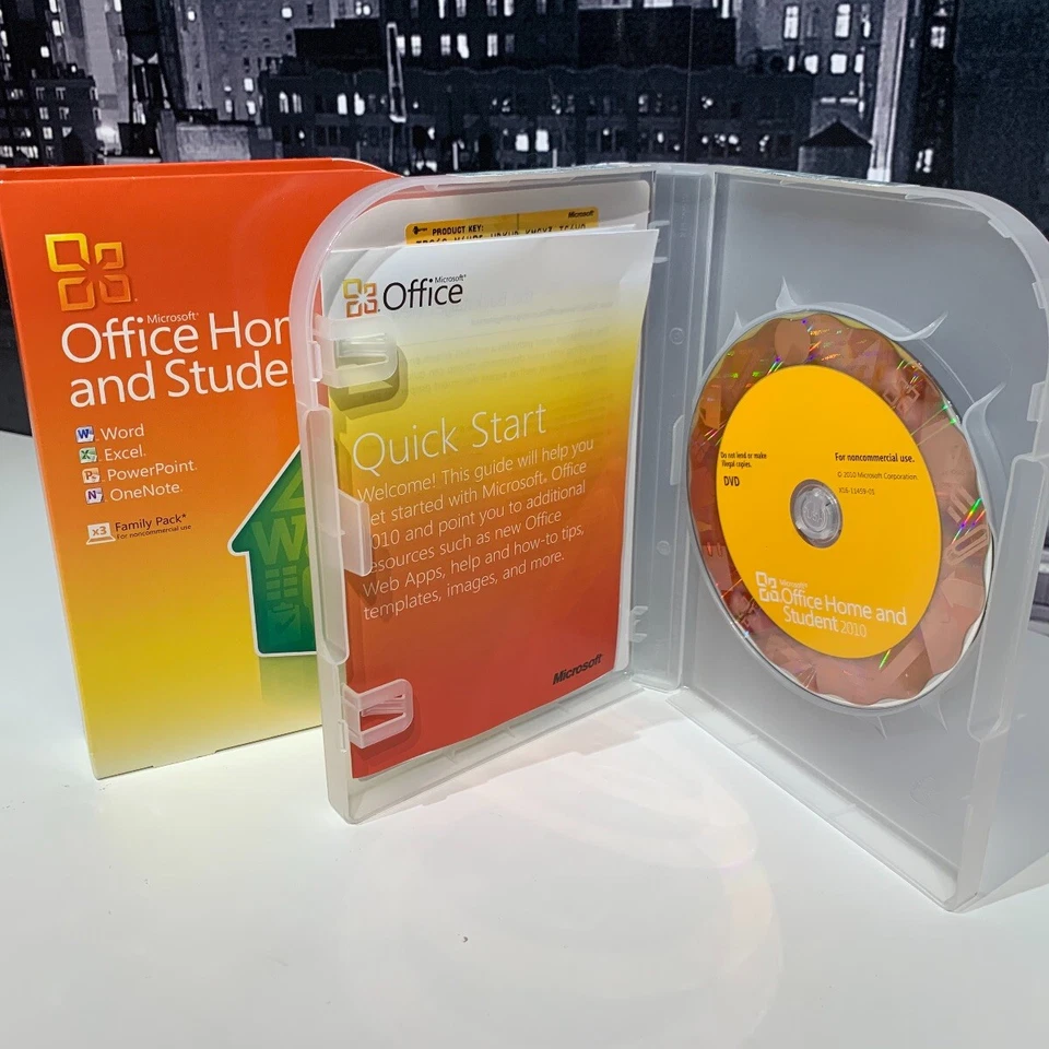 Microsoft Office 2010 Home Student 3-User Word Excel PowerPoint Windows 10 11 - Image 4 of 4