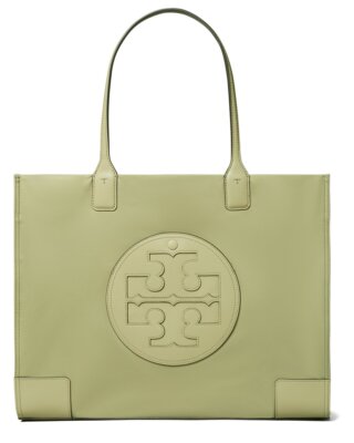 Tory Burch Nylon Ella Logo TOTE ~NWT~ Olive Sprig