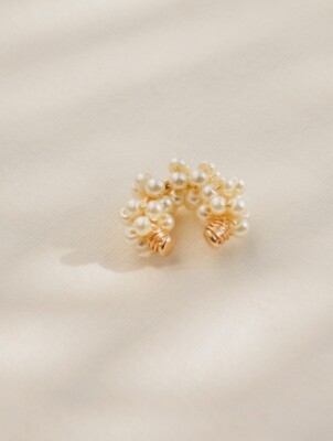 l White Gold Ear Cuff / Diamond  Ear Cuff  14k  White Gold  Ear Cuff   Stunning