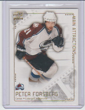 2003-04 Pacific Main Attractions Insert #4 Peter Forsberg Colorado Avalanche