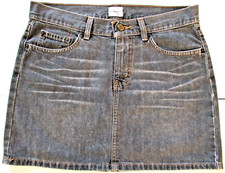 CALVIN KLEIN "LOW RISE / GRAY DENIM MINI-SKIRT" COTTON / SIZE 5 / LENGTH 15"