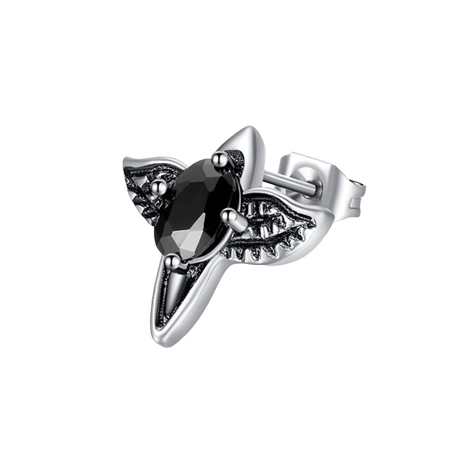 Black Titanium Fashion Earrings