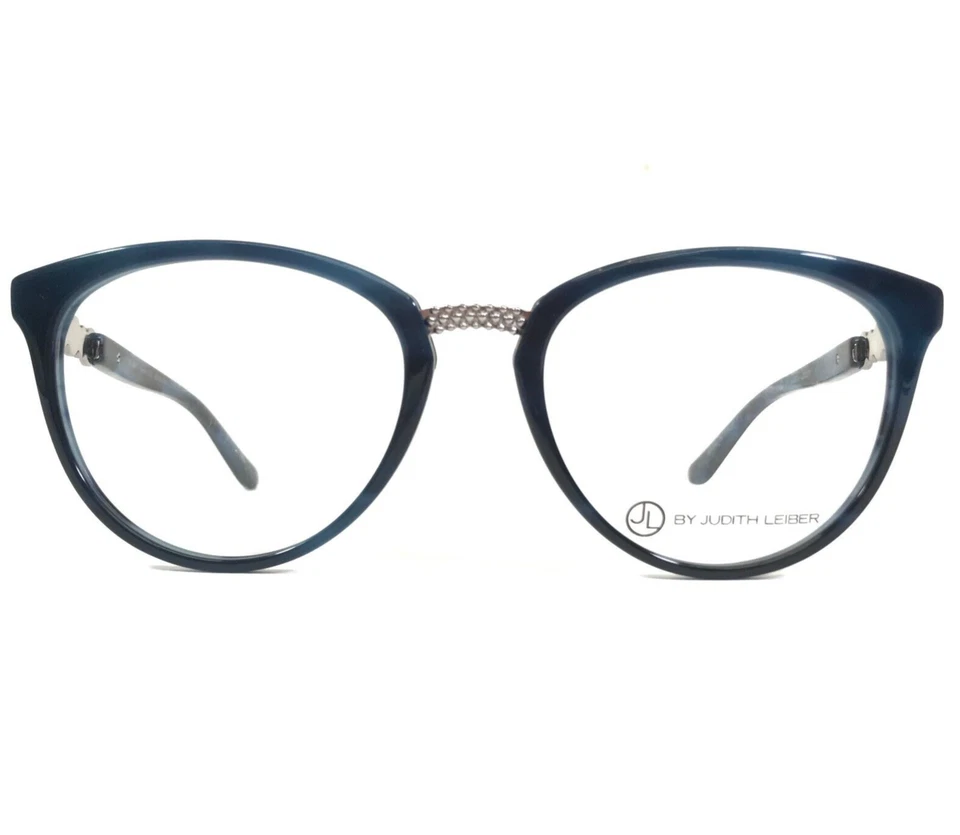 Monturas de gafas Judith Leiber JL-3042 denim azul plateado ojo de gato 52-18-140 Foto 2 de 4